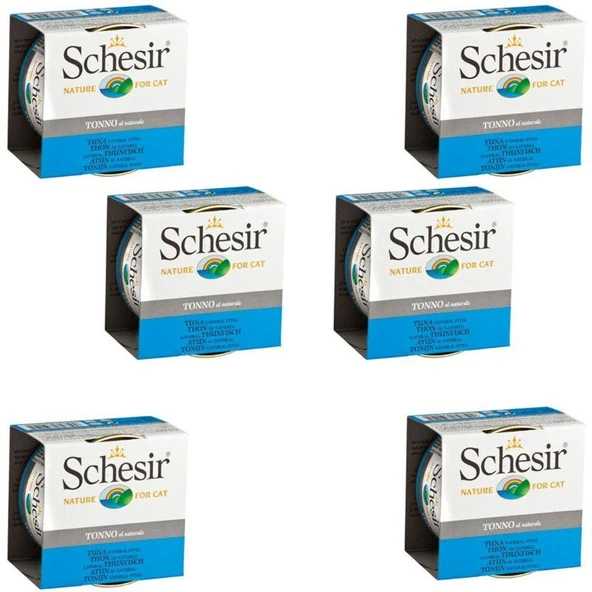 Schesir Suda Pişirilmiş Ton Balıklı Yetişkin Kedi Konservesi 85 gr X 6 Adet ürün görseli 1