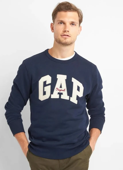 Gap Original Arch Crew Gap Logo 852079 Erkek Sweatshirt - Resim 2