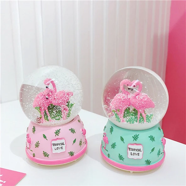 Büyük Flamingo Kar Küresi ürün görseli 1