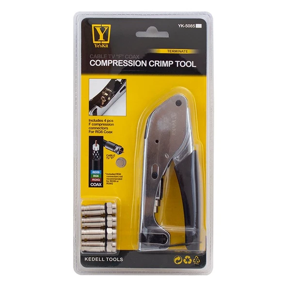 Powermaster YK-5085C3 F Konnektör Sıkma Pensesi ürün görseli 1