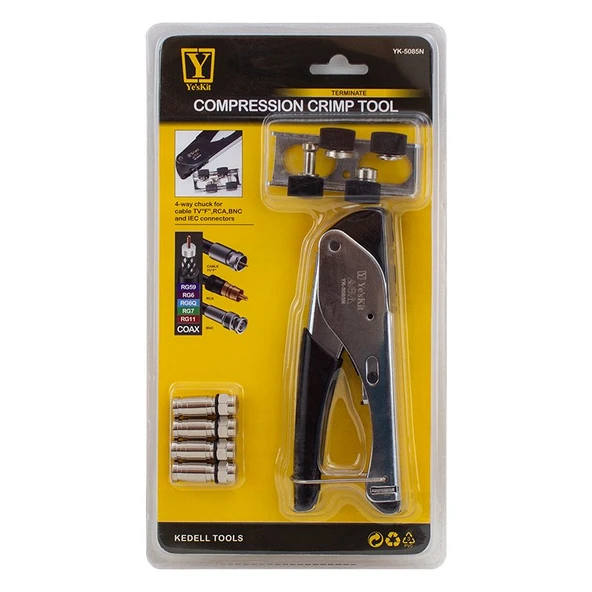 Powermaster YK-5085N F-BNC-RCA Konnektör Sıkma Pensesi ürün görseli 1