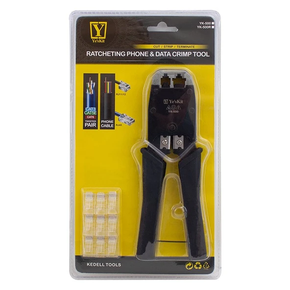PowerMaster YK-500 RJ11-RJ12-RJ45 Sıkma Pensesi ürün görseli 1