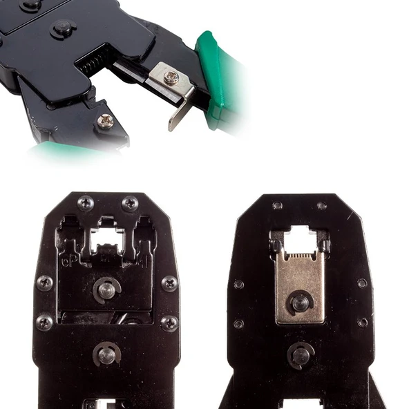 Powermaster PM-315 RJ11-RJ9-RJ45 3'lü Sıkma Pensesi ürün görseli 1
