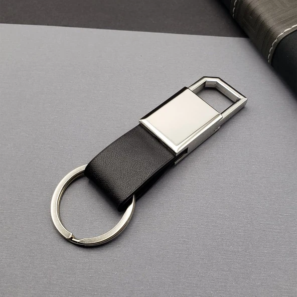 Siyah Gümüş Metal Anahtarlık ürün görseli 1