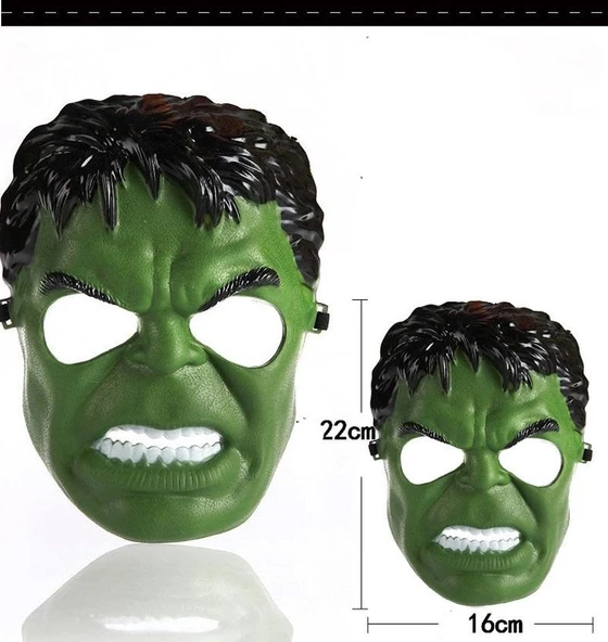 Yeşil Renk Süper Kahraman Dev Adam Hulk Maskesi ürün görseli 1
