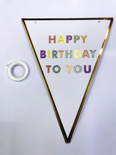 Happy Birthday To You Flama Bayrak Süs ürün görseli 1