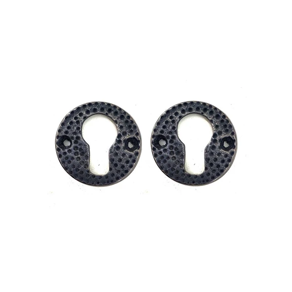 Antika Tarz Dekoratif Pirinç Oda Kilit Rozeti - 49mm, Oksit ürün görseli 1