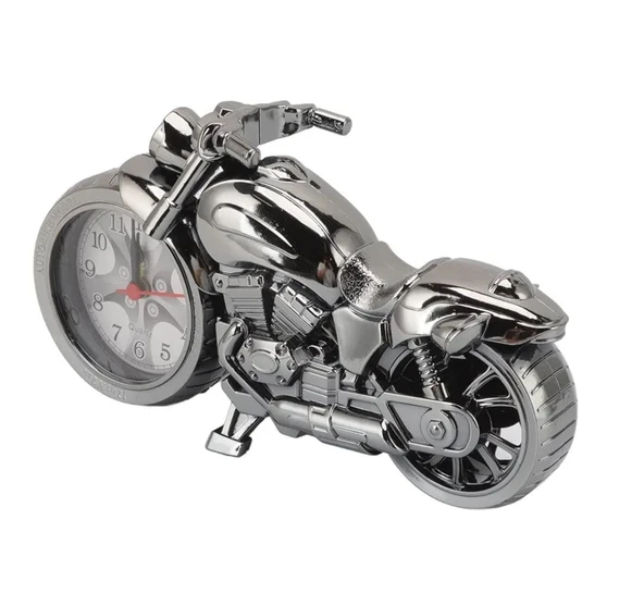 Retro Motorsiklet çalar saat retro klasik model motor saat masa saati Plastik Analog ürün görseli 1