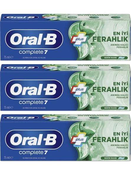 Oral-B complete 7 Üstün Ferahlık Diş Macunu 75 ml x 3 Adet ürün görseli 1