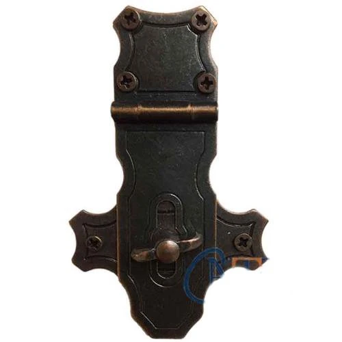 Dekoratif Anahtarlı Sandık Askısı - 40x65mm, Oksit, 100 Adet ürün görseli 1
