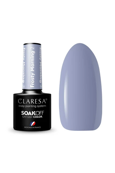 Claresa Kalıcı Oje Frosty Morning 02 Pastel Gri Mavi 5gr ürün görseli 1