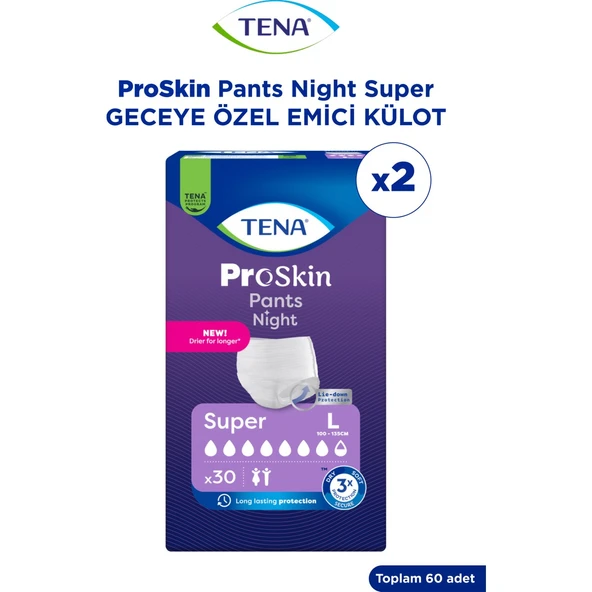 Proskin Pants Night Large Büyük Beden Gece İçin Süper Emici Külot 30'lu 2 Paket - 60 Adet ürün görseli 1