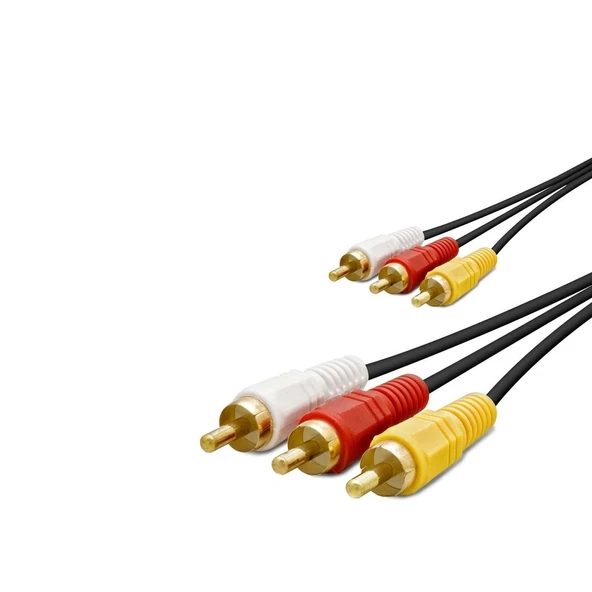 3Rca Kablo Gold 10M Siyah HDX5057 ürün görseli 1