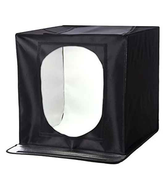 60x60cm Profesyonel Stüdyo Kumandalı LED Işıklı  Ürün Fotoğraf Çekim Çadırı ürün görseli 1