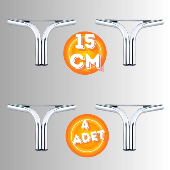 15 CM METAL MAGNOLİA KOLTUK AYAĞI MOBİLYA AYAĞI ÜNİTE AYAĞI KONSOL AYAĞI PUF BERJER AYAĞI (4 ADET) ürün görseli 1