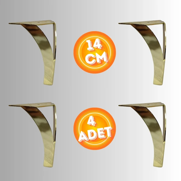 14 CM METAL DAMLA KOLTUK AYAĞI MOBİLYA AYAĞI ÜNİTE AYAĞI KONSOL AYAĞI PUF BERJER AYAĞI ( 4 ADET ) ürün görseli 1