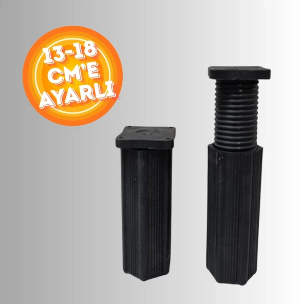 13-18 CM'E AYARLANABİLİR DESTEK AYAĞI ORTA AYAK YÜKSELTİLEBİLİR KOLTUK MOBİLYA ORTA AYAĞI ürün görseli 1