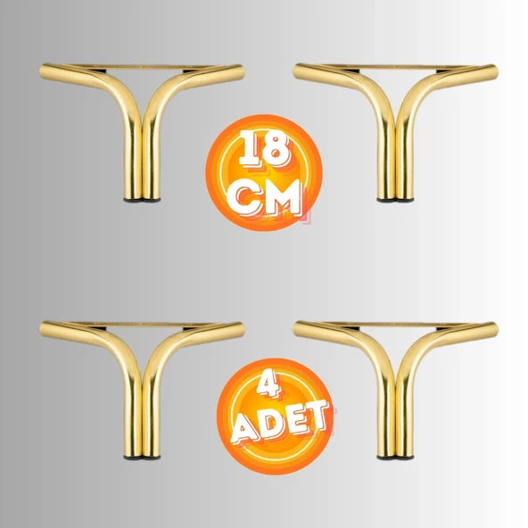 18 CM METAL MAGNOLİA KOLTUK AYAĞI MOBİLYA AYAĞI ÜNİTE AYAĞI KONSOL AYAĞI PUF BERJER AYAĞI (4 ADET) ürün görseli 1
