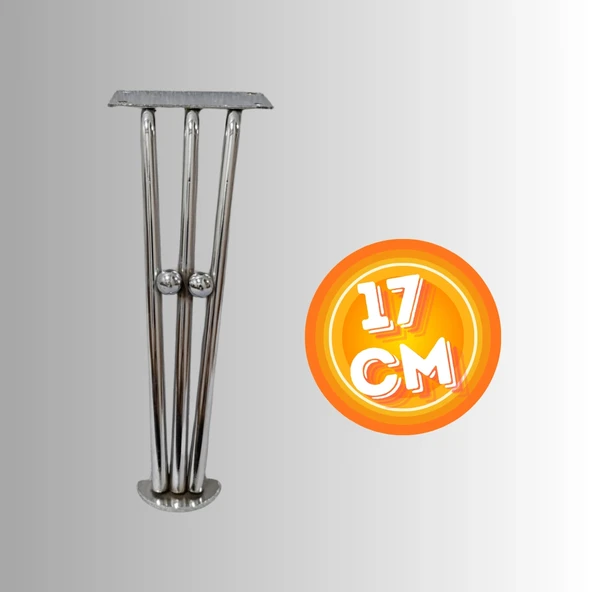 17 CM METAL BONCUKLU KOLTUK AYAĞI MOBİLYA AYAĞI ÜNİTE AYAĞI KONSOL AYAĞI PUF BERJER AYAĞI ürün görseli 1