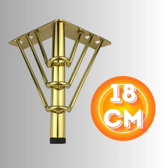 18 CM METAL 3 TELLİ KOLTUK AYAĞI MOBİLYA AYAĞI ÜNİTE AYAĞI KONSOL AYAĞI PUF BERJER AYAĞI ürün görseli 1