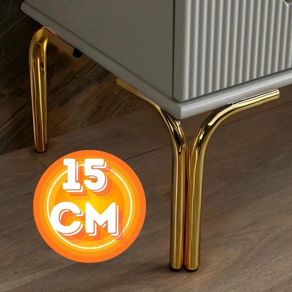 15 CM METAL MAGNOLİA KOLTUK AYAĞI MOBİLYA AYAĞI ÜNİTE AYAĞI KONSOL AYAĞI PUF BERJER AYAĞI ürün görseli 1