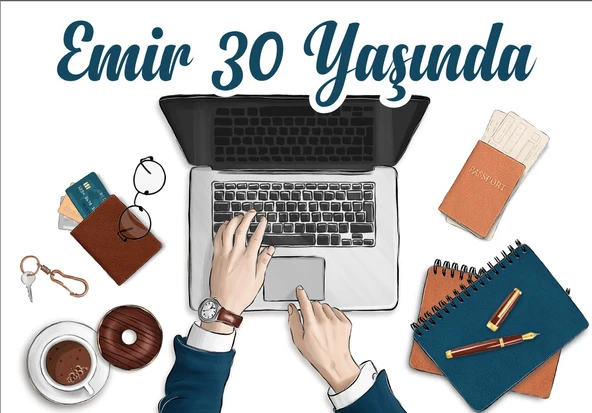 İş Hayatı Temalı Doğum Günü Afişi - 35x50 Cm ürün görseli 1