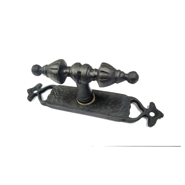 Antika Tarz Dekoratif Pirinç Burma Pencere Kolu - 152x32 mm, Oksit ürün görseli 1