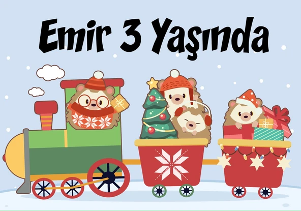 Trendeki Hayvanlar Doğum Günü Afişi - 70x100 Cm ürün görseli 1