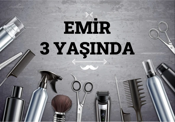 Kuaför Temalı Doğum Günü Afişi - 70x100 Cm ürün görseli 1