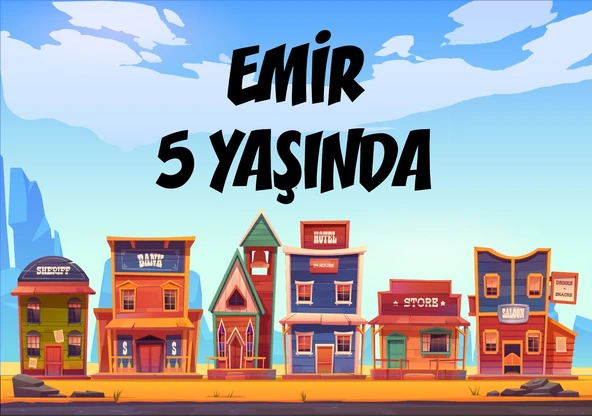 Şehir Temalı Doğum Günü Afişi - 70x100 Cm ürün görseli 1