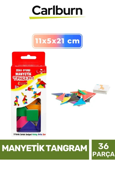 Özel Üretim Eğitici Zeka Geliştirici Öğretici El Göz Koordinasyonu Manyetik Tangram 36 Parça ürün görseli 1