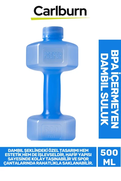 Özel Tasarım Bpa İçermeyen Gıdaya Uygun Plastik Spor Günlük Kamp Koşu Dambıl Suluk 500 ml ürün görseli 1
