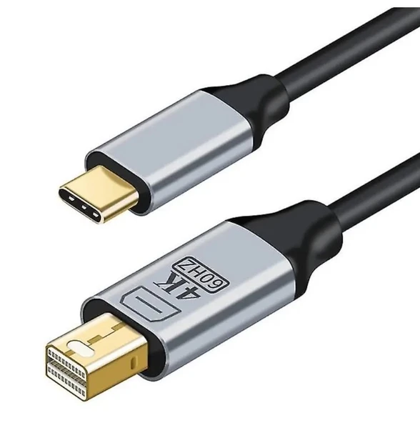 ZR126 Siyah Type-C Mini Dp Çevirici Kablo 1,8 M ürün görseli 1