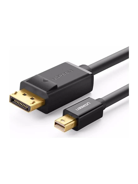 UGREEN 10477 MD105 4K Mini DisplayPort Erkek to DisplayPort Erkek Dönüştürücü Kablo Siyah 1.5metre ürün görseli 1