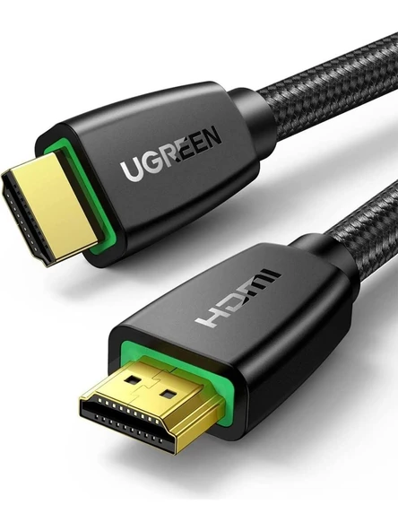 UGREEN 40414 HD118 HDMI Kablo 4K 18GB/s HDMI 2.0 Örgülü Görüntü ve Ses Aktarma Kablosu Siyah 10metre ürün görseli 1