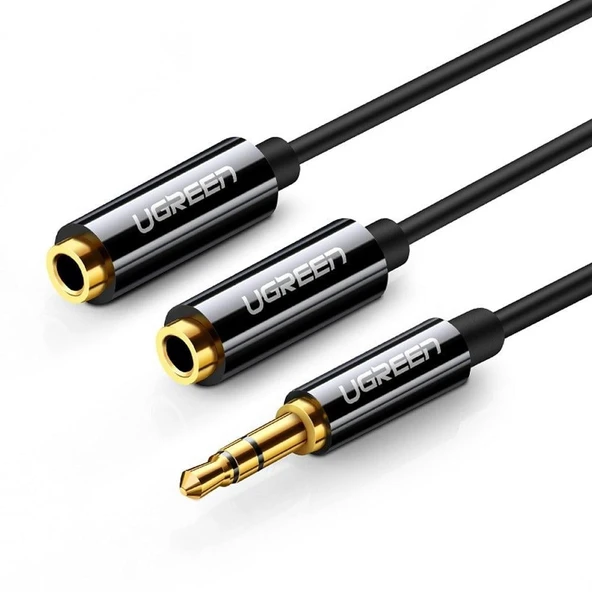 UGREEN 20816 AV134 3.5mm 2li Aux Kulaklık Çoklayıcı 2 Kulaklığı Aynı Anda Kullanın Daha Az Sinyal Ka ürün görseli 1