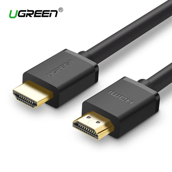 UGREEN 10109 HD104 UHD 4K Yüksek Hızlı Ethernet ve 2.0 HDMI Kablosu Siyah 5metre ürün görseli 1