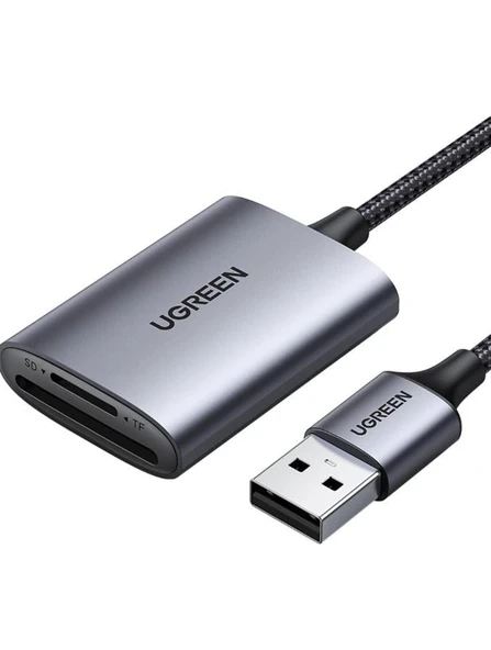 UGREEN 80887 CM401 USB-A 3.0 Micro SD TF ve SD Hafıza Kartı Okuyucu 5GB/s Aktarım Hızı ürün görseli 1