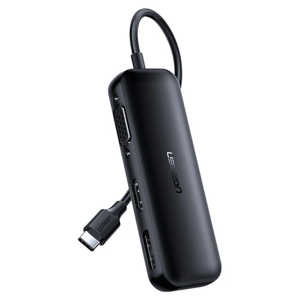 UGREEN 60568 CM260 USB-C to HDMI+VGA+DisplayPort 4K Çözünürlük Dönüştürücü Adaptör ürün görseli 1
