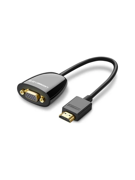 UGREEN 40253 MM105 HDMI to VGA Dişi Çevirici Adaptör Siyah Full HD 1080P 1920x1080 ürün görseli 1