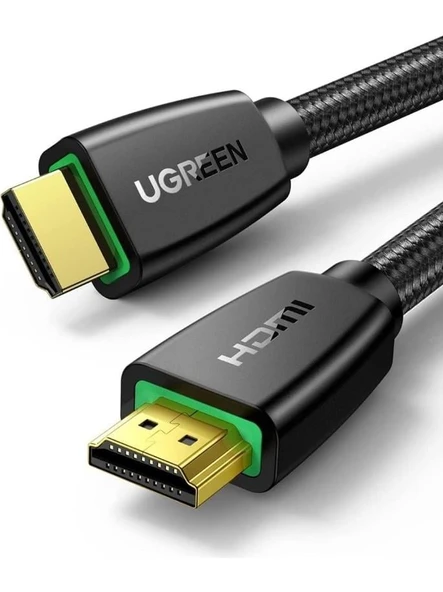 UGREEN 40411 HD118 HDMI Kablo 4K 18GB/s HDMI 2.0 Örgülü Görüntü ve Ses Aktarma Kablosu Siyah 3metre ürün görseli 1