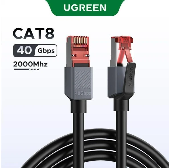 UGREEN 55193 NW323 CAT8 4K 8K 40GB/s Yüksek Ağ Hızı FRP Ethernet Kablosu 15metre ürün görseli 1