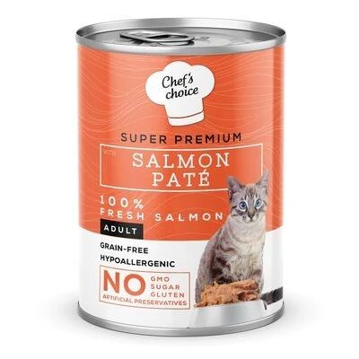 Chefs Choice Somonlu Tahılsız Ezme Kedi Yaş Maması 400 Gr ürün görseli 1