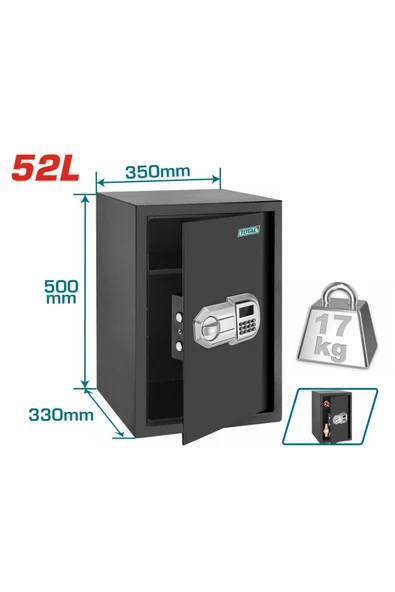 Elektronik Şifreli Para Kasası 52 Litre Yüksek Kalite TESF5001 NMS HIRDAVAT() ürün görseli 1