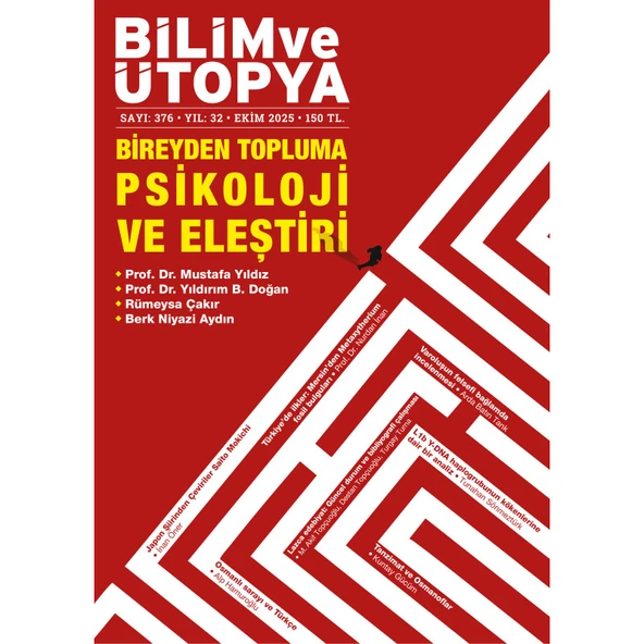 Bilim ve Ütopya Dergi 376.Sayı Ekim 2025 ürün görseli 1