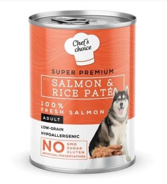 Chefs Choice Somonlu Tahılsız Köpek Yaş Maması 400 Gr ürün görseli 1