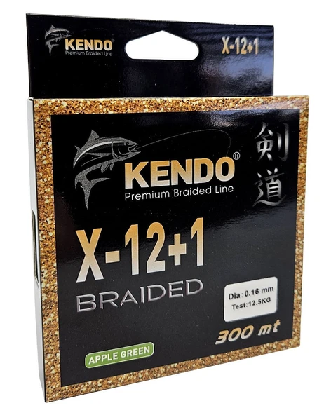 Kendo X-12+1 Braided 300m Apple Green Örgü İp ürün görseli 1