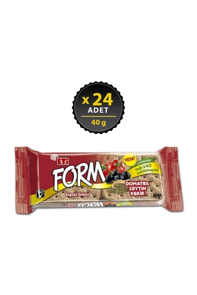 Eti Form Domatesli Zeytinli Ve Kekikli Kepekli Bisküvi 40 G X 24 Adet ürün görseli 1