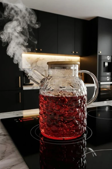 Bambum Juliet - Bambu Kapaklı Cam Demlik 1800ml ürün görseli 1