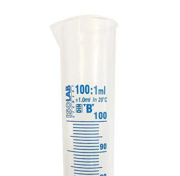 ISOLAB 100ml Plastik Mezür Mavi Skala - Resim 3